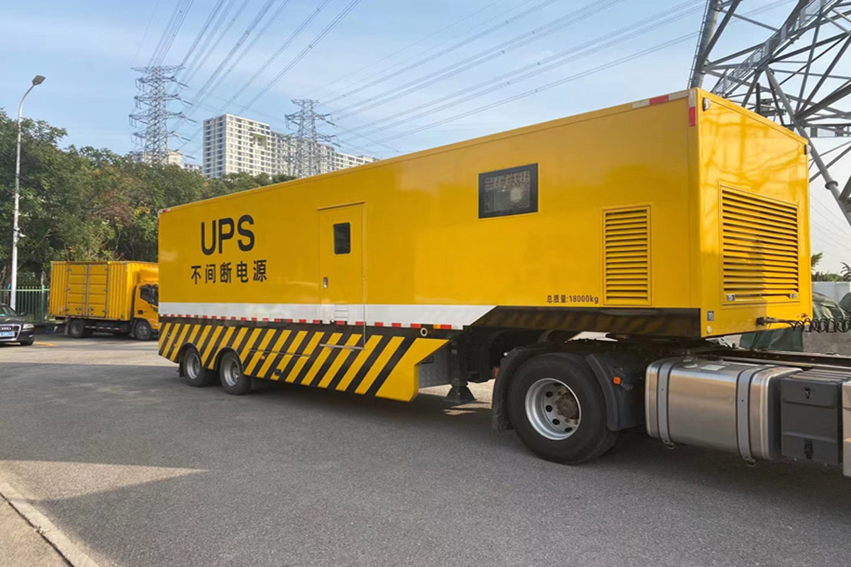 贡井发电机租赁施工现场